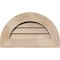 Ekena Millwork Half Round Gable Vent Non-Functional, Pine Gable Vent w/ Decorative Face Frame, 16"W x 8"H GVWHR16X0802SDUPI - alternate 1